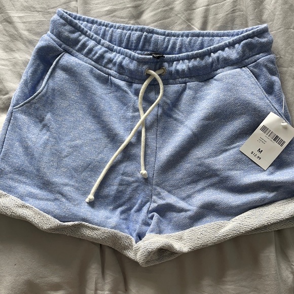 Forever 21 Pants - Forever 21 lite blue knit lounge shorts size M